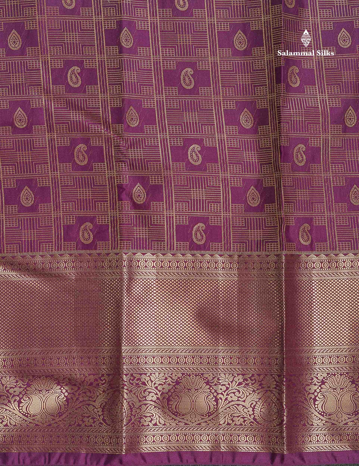 Semi Silk Saree - Wine Purple Colour Body With Traditional Evening Morning Border