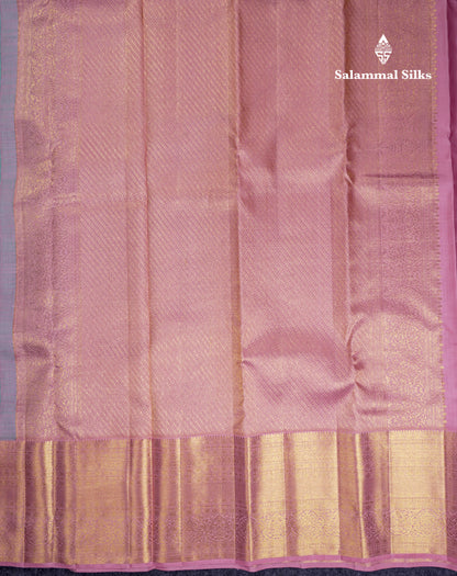 Beautiful Sea Green Bridal 2G Pure Kanjivaram Silk Saree With Contrast Baby Pink Evening Morning Border