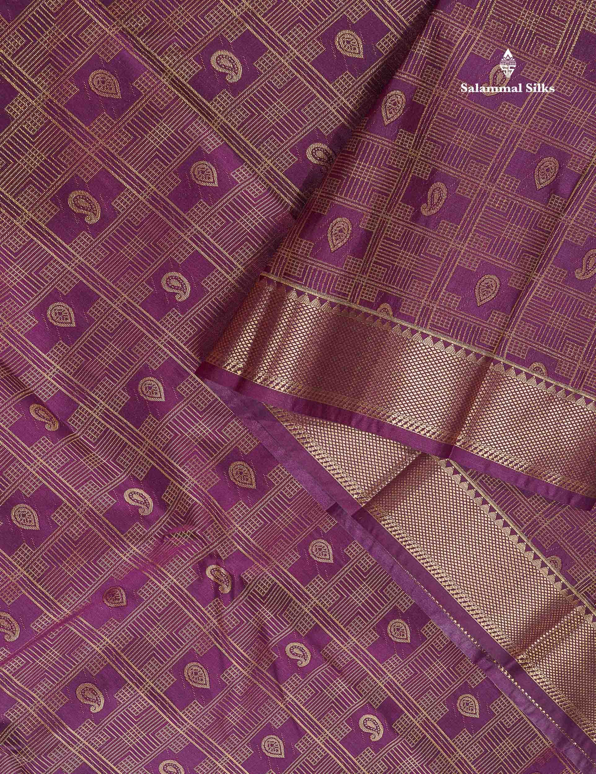 Semi Silk Saree - Wine Purple Colour Body With Traditional Evening Morning Border