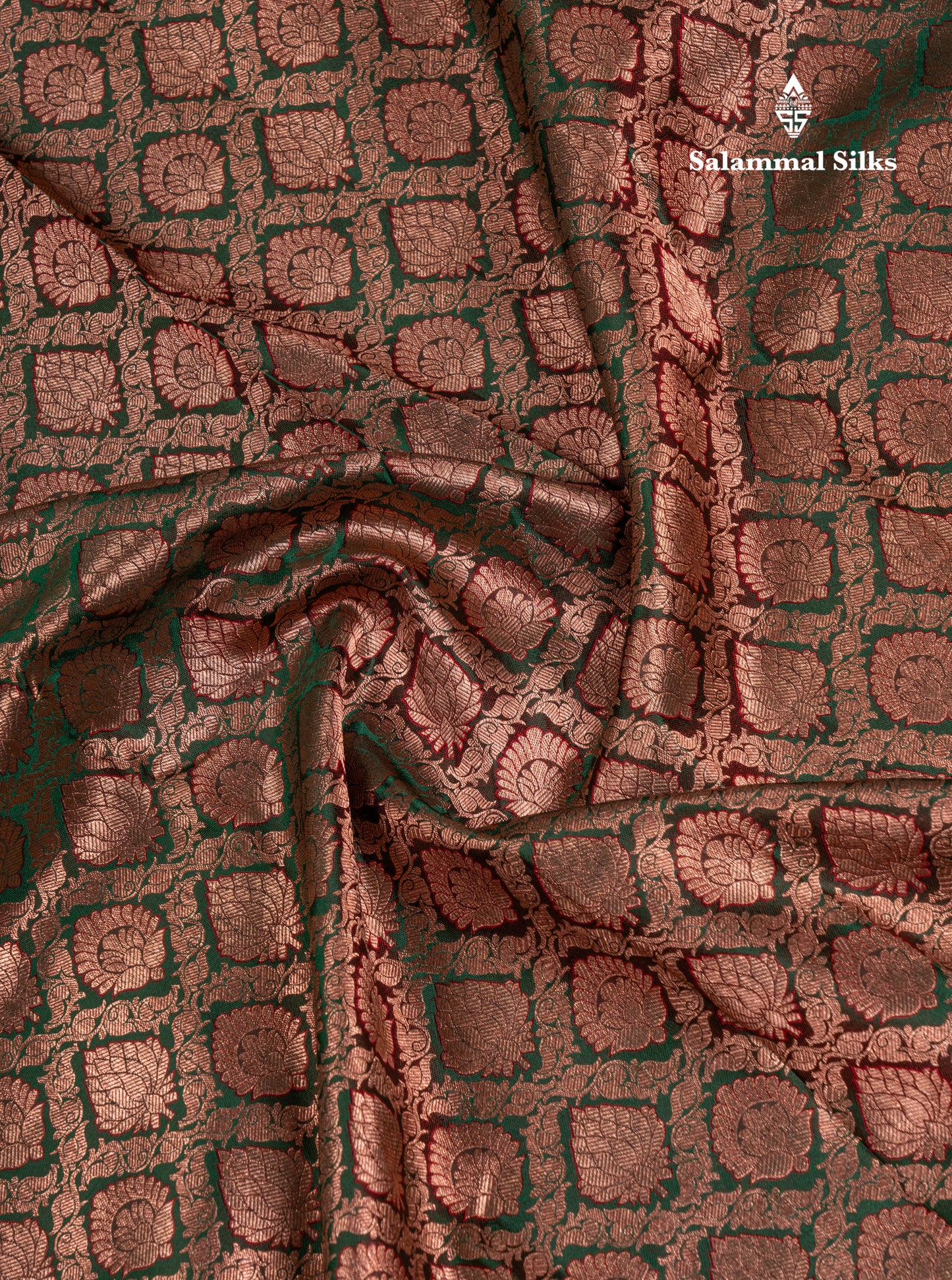 Dark Bottle Green Bridal Pure Kanjivaram Silk Saree With Contrast Dark Maroon Blouse