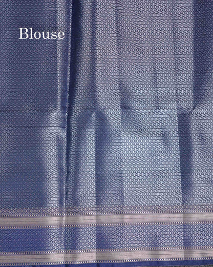 Semi Raw Silk Saree - Bottle Green Leaf Design Along With Fancy Border