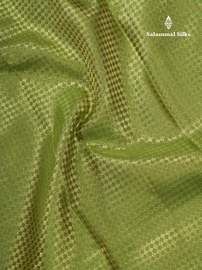 Green Grand Bridal Kanjivaram Pure Silk Saree With Maroon Traditional Border