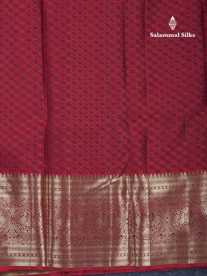 Green Grand Bridal Kanjivaram Pure Silk Saree With Maroon Traditional Border