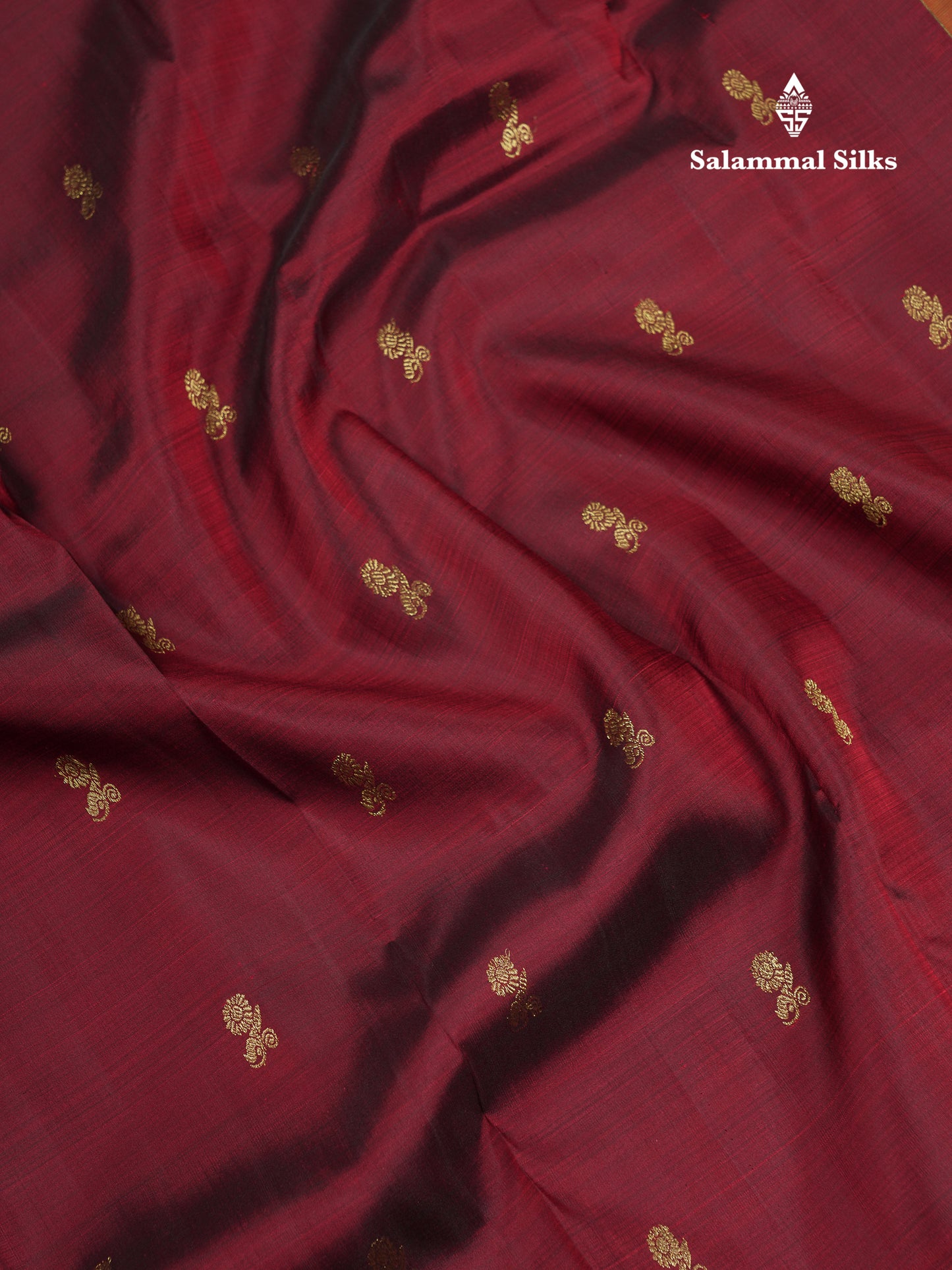 Beautiful Dark Maroon Pure Kanjivaram Silk Saree With Contrast Mustard Yellow Traditional Evening Morning Border