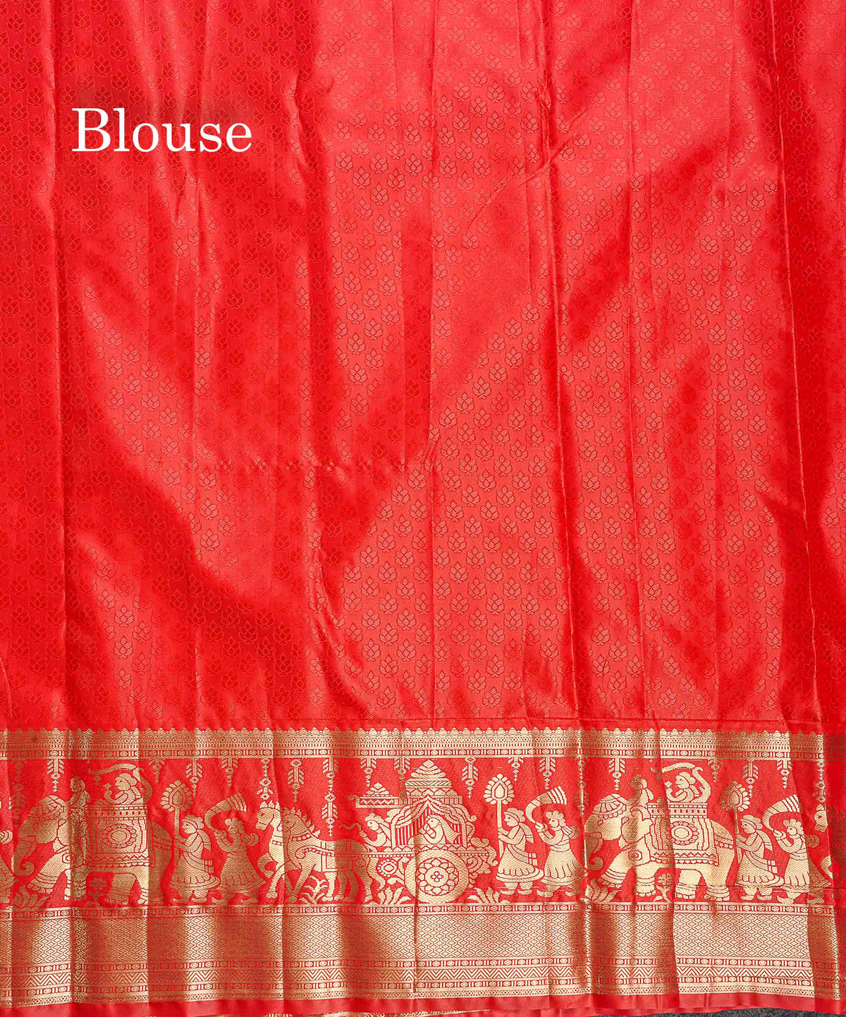 Semi Silk Saree - Redish Orange Colour Body With Traditional Pallakku Evening Morning Border