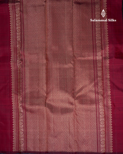 Beautiful Dark Maroon Traditional Buttas Pure Kanjivaram Silk Saree With Blouse
