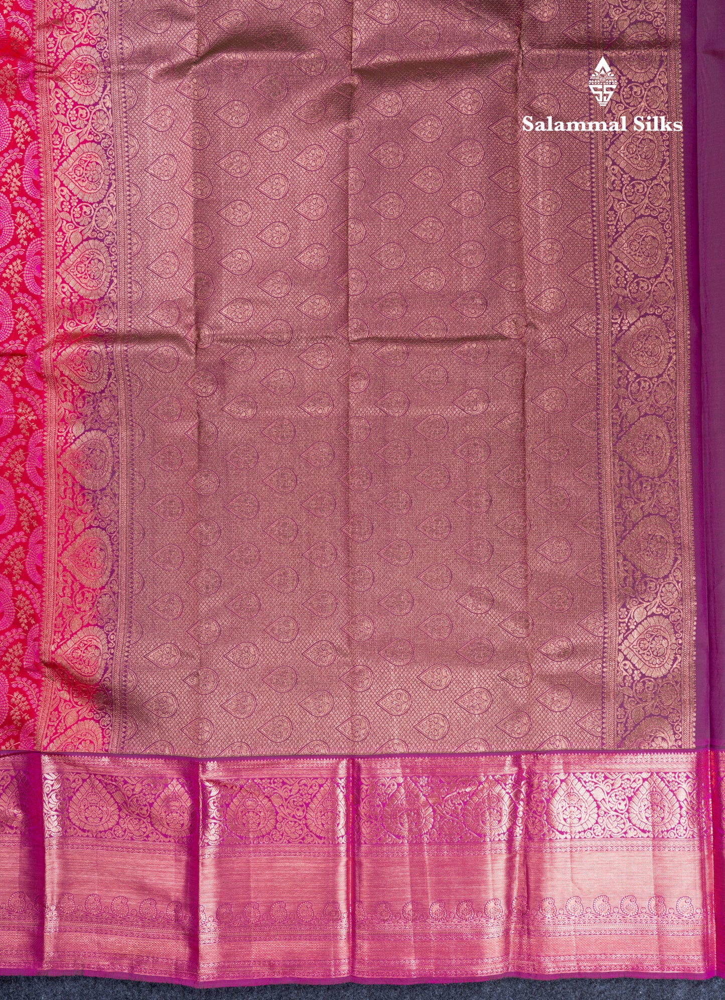 Pink Puremix Silk Saree With Contrast Magenta Traditional Evening Morning Border