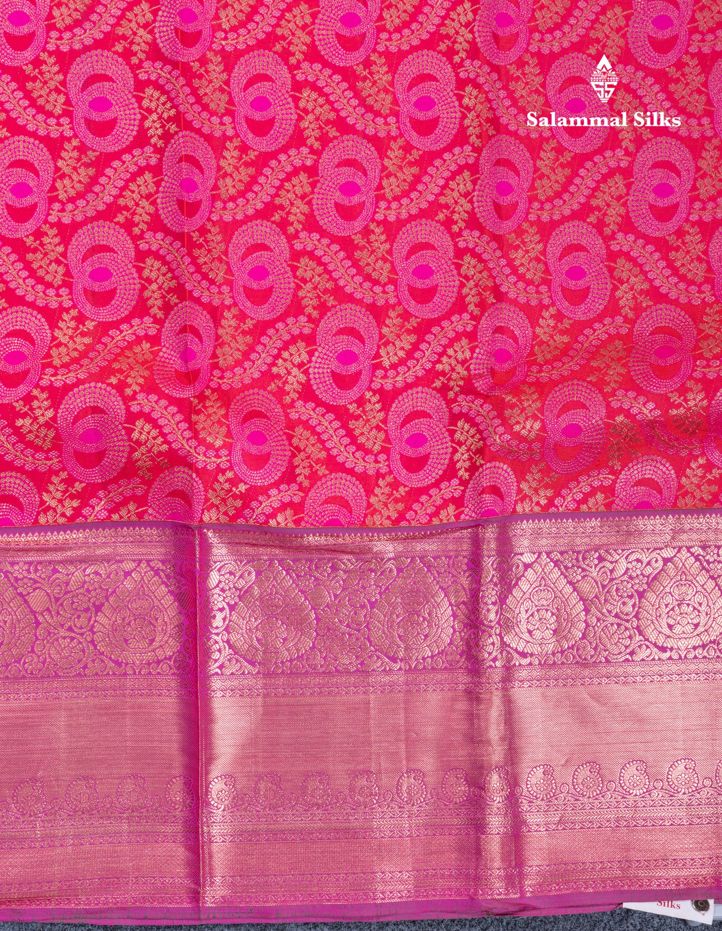 Pink Puremix Silk Saree With Contrast Magenta Traditional Evening Morning Border
