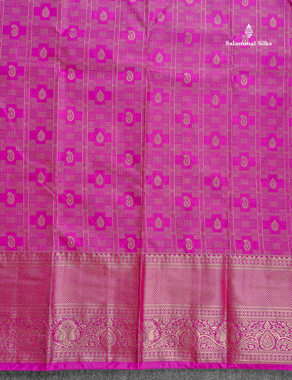 Semi Silk Saree - Wine Purple Colour Body With Traditional Evening Morning Border