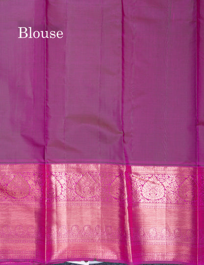 Pink Puremix Silk Saree With Contrast Magenta Traditional Evening Morning Border