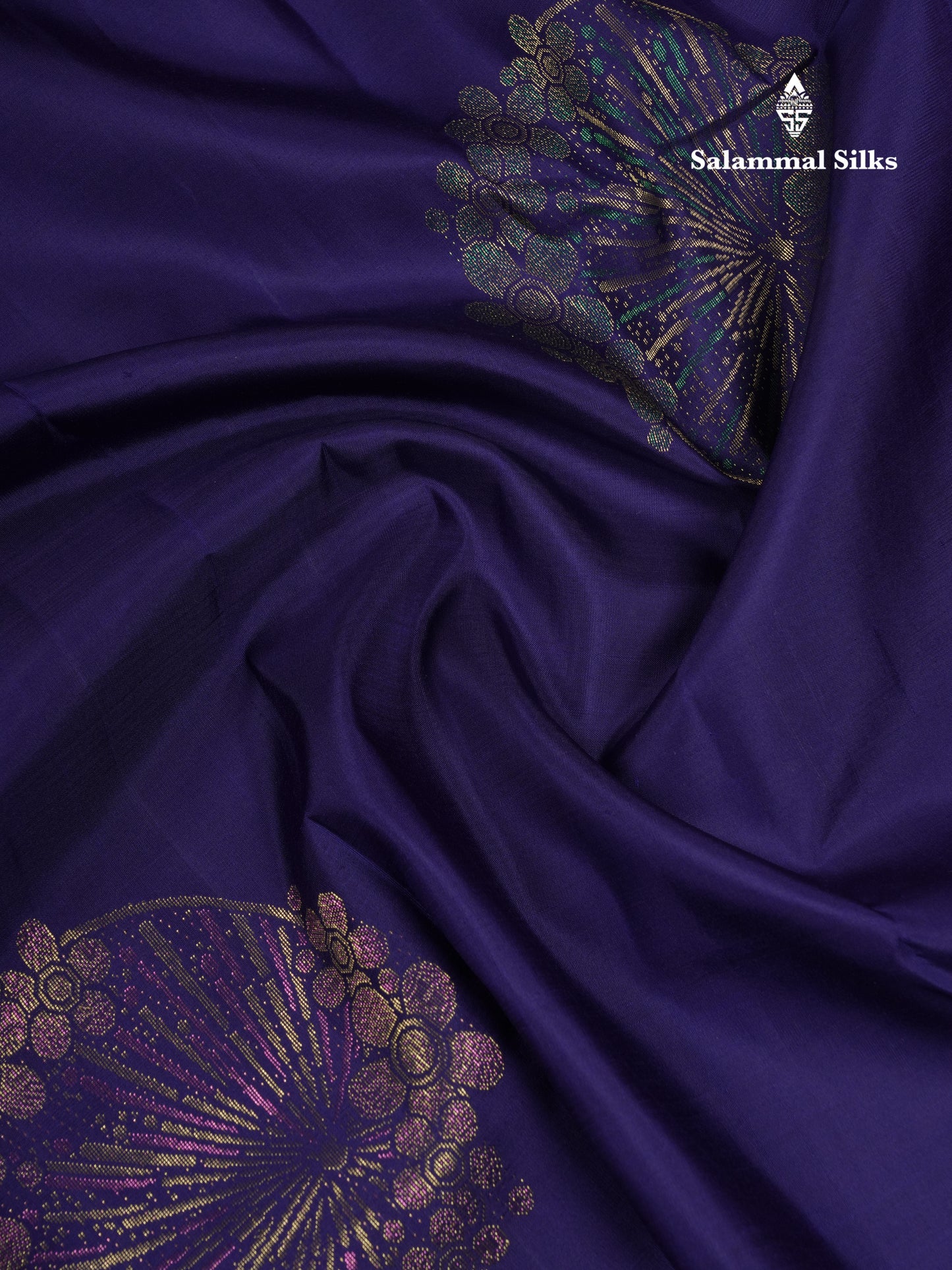 Beautiful Navy Blue Fancy Pure Kanjivaram Silk Saree With Contrast Pink Blouse