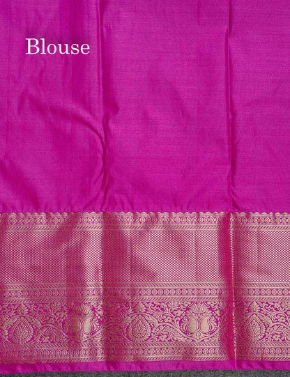 Semi Silk Saree - Wine Purple Colour Body With Traditional Evening Morning Border