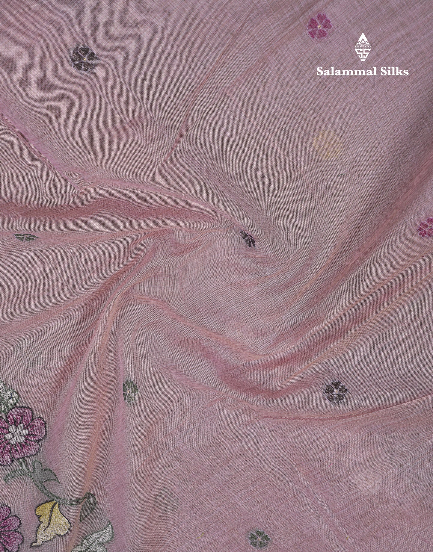 Beautiful Peach Menakari Work  Muga Cotton Saree With Contrast Chilly Red Blouse