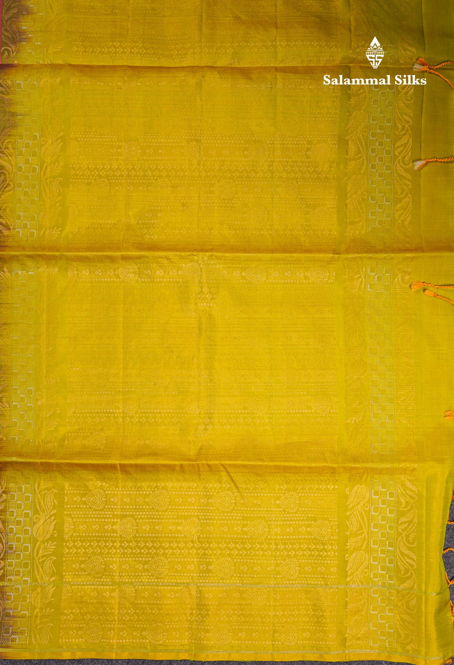 Beautiful Light Chocolate Pure Kanjivaram Soft Silk Saree With Contrast Manthulir Yellow Blouse