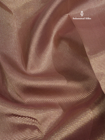 Beautiful Chocolate Pure Kanjivaram Silk Saree With Self Border