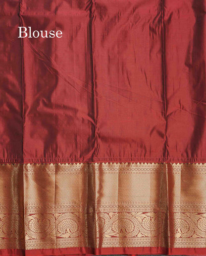 Semi Silk Saree - Grey Colour Body With Contrast Maroon Evening Morning Border
