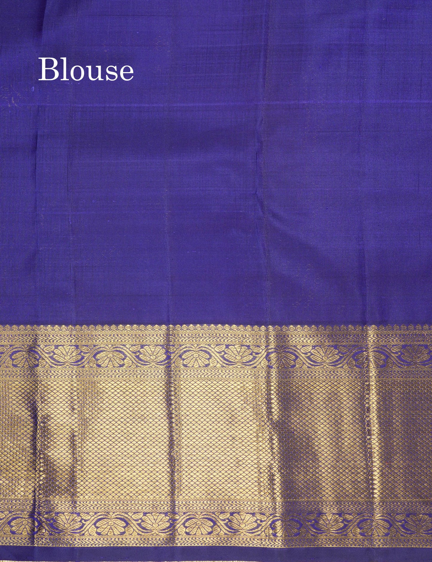 Tomato Red Pure Kanjivaram Silk Saree (2G) Zari With Contrast Navy Blue Border
