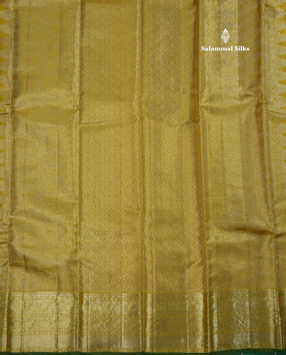 Beautiful Gold Tissue Pure Kanjivaram Silk Saree (2G) Zari With Self Border