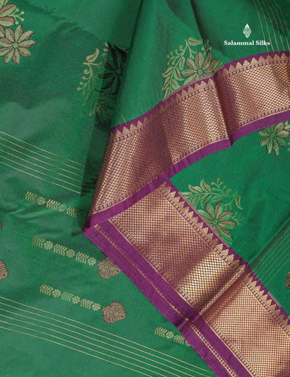 Semi Silk Saree - Grey Colour Body With Contrast Maroon Evening Morning Border