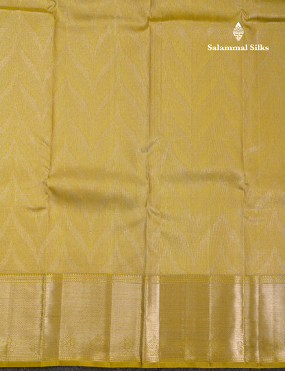 Beautiful Manthulir Yellow Bridal Pure Kanjivaram Silk Saree With Traditional Border
