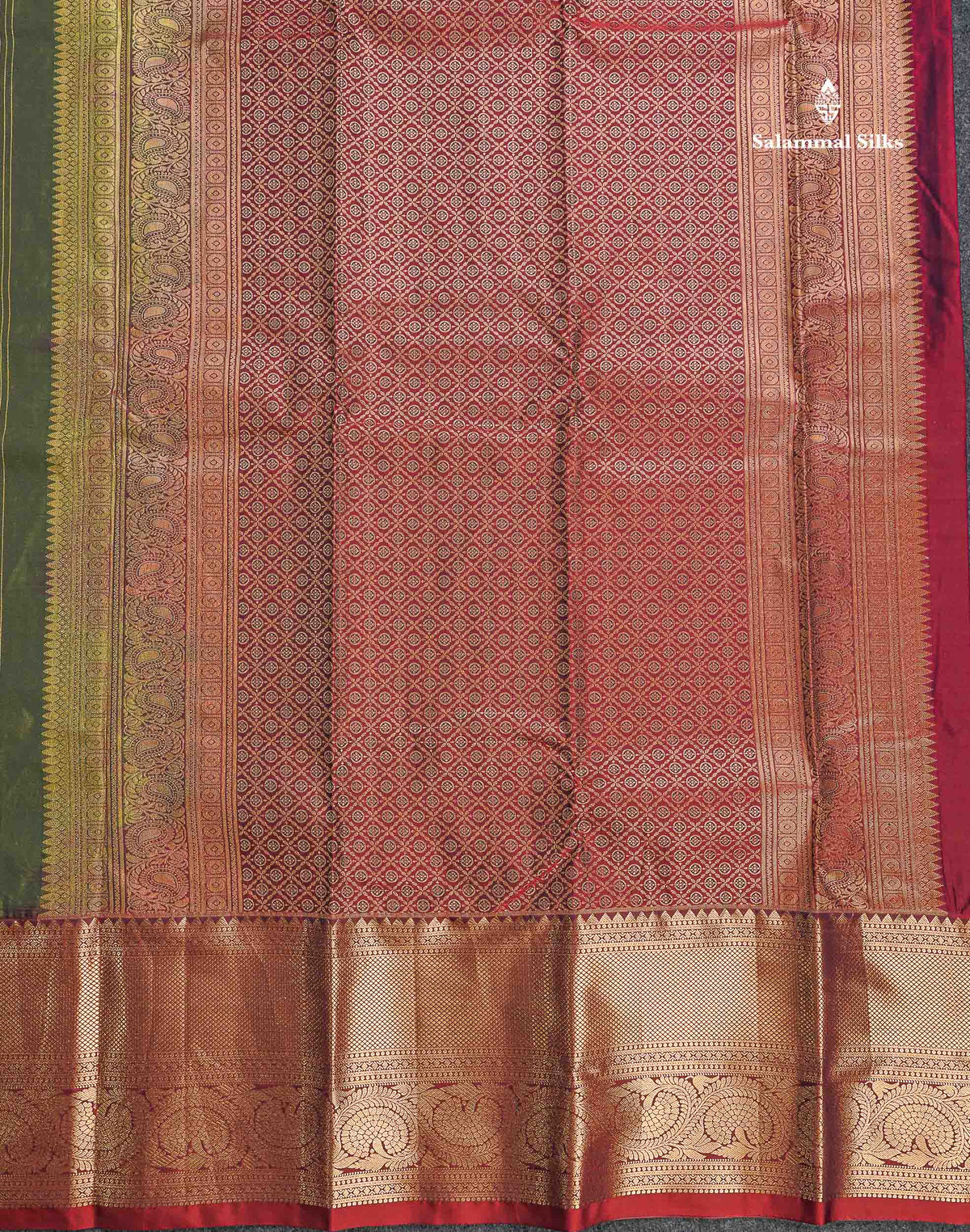 Semi Silk Saree - Grey Colour Body With Contrast Maroon Evening Morning Border