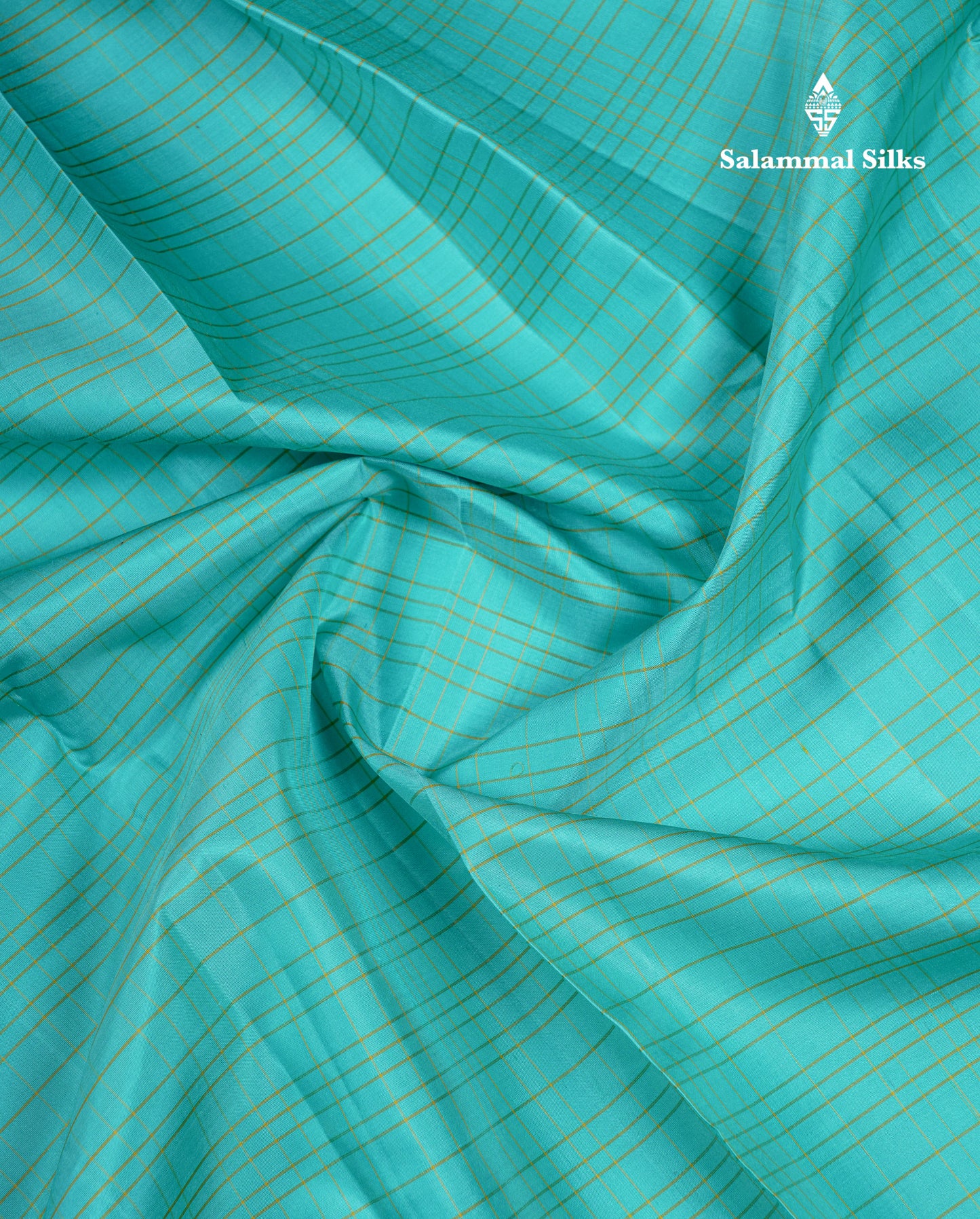 Beautiful Sapphire Blue Pure Kanjivaram Silk Saree With Contrast Manthulir Yellow Fancy One Side Border