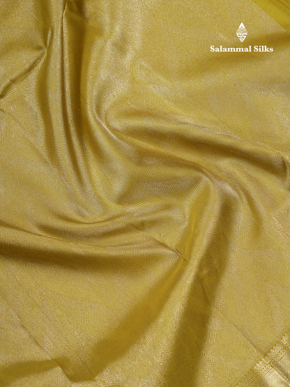 Beautiful Manthulir Yellow Bridal Pure Kanjivaram Silk Saree With Traditional Border