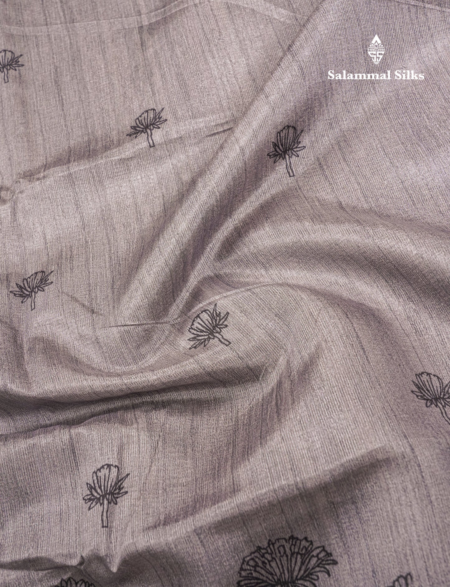 Light Purple Colour Semi Tussar Fancy Saree With Designer Blouse