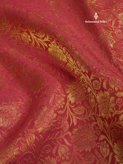 Beautiful Maroon Pure Kanjivaram Silk Saree (2G) Zari With Self Border
