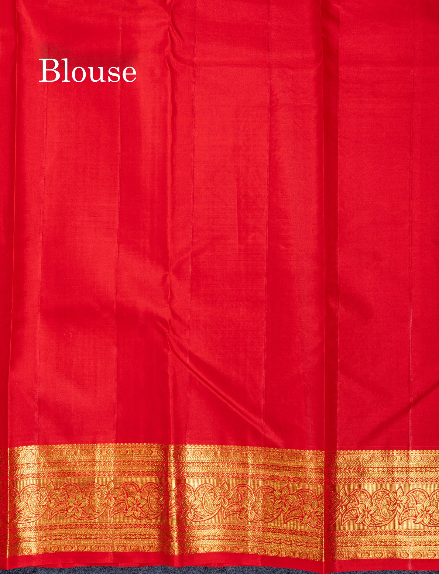 Chilly Red Bridal Pure Kanjivaram Silk Saree With Traditional Border