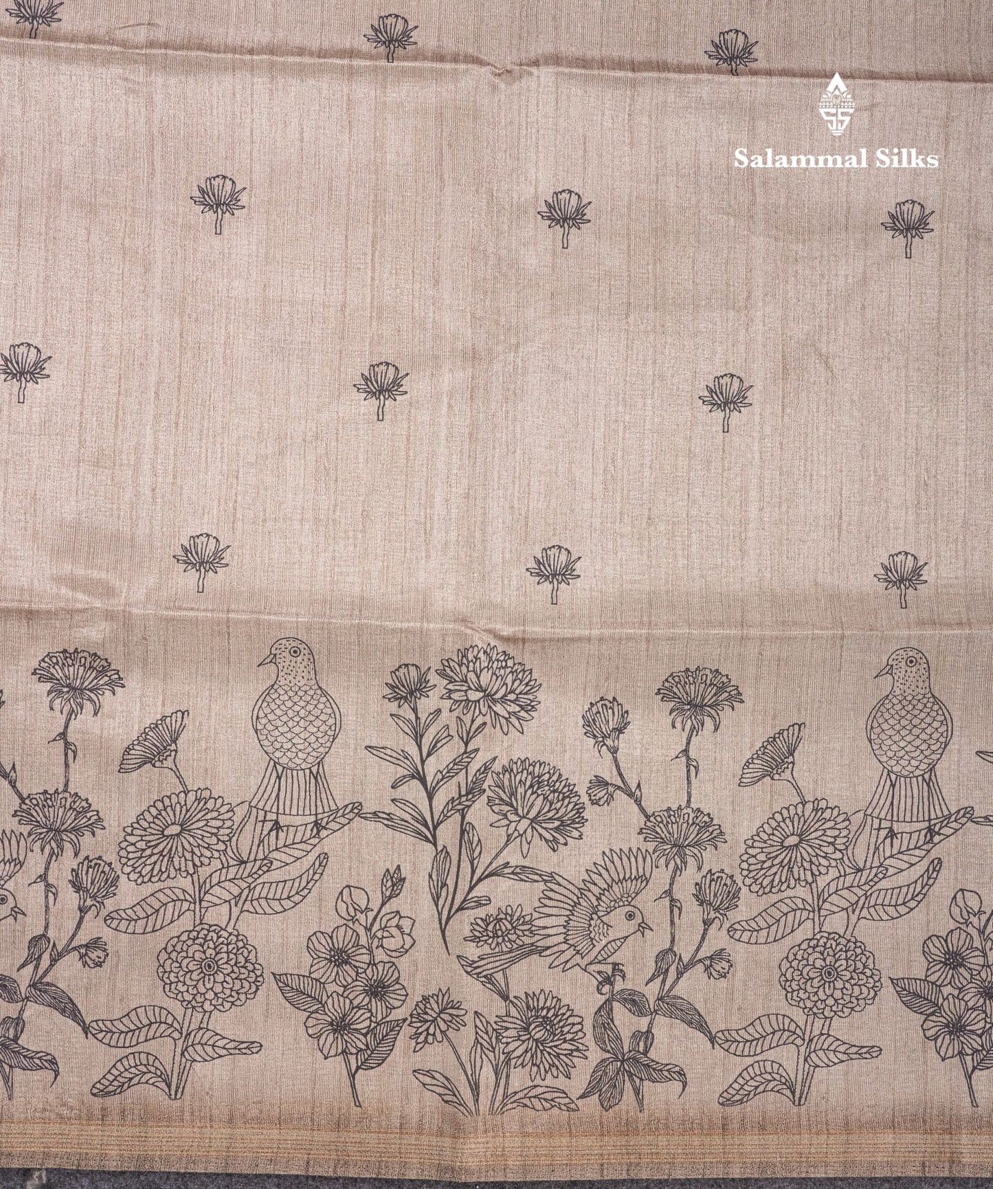 Light Purple Colour Semi Tussar Fancy Saree With Designer Blouse