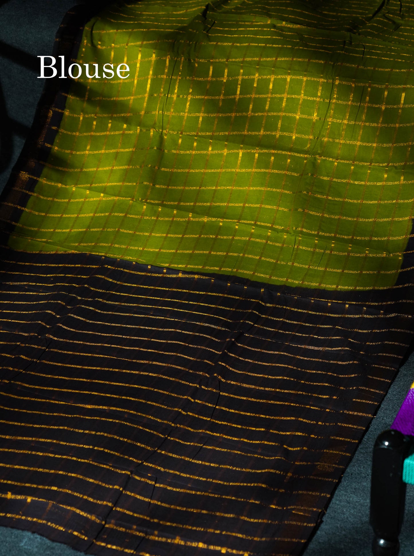 Beautiful Orange Zari Checks Sungudi Cotton Saree With Contrast Sea Blue Traditional Border