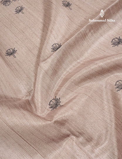 Light Purple Colour Semi Tussar Fancy Saree With Designer Blouse