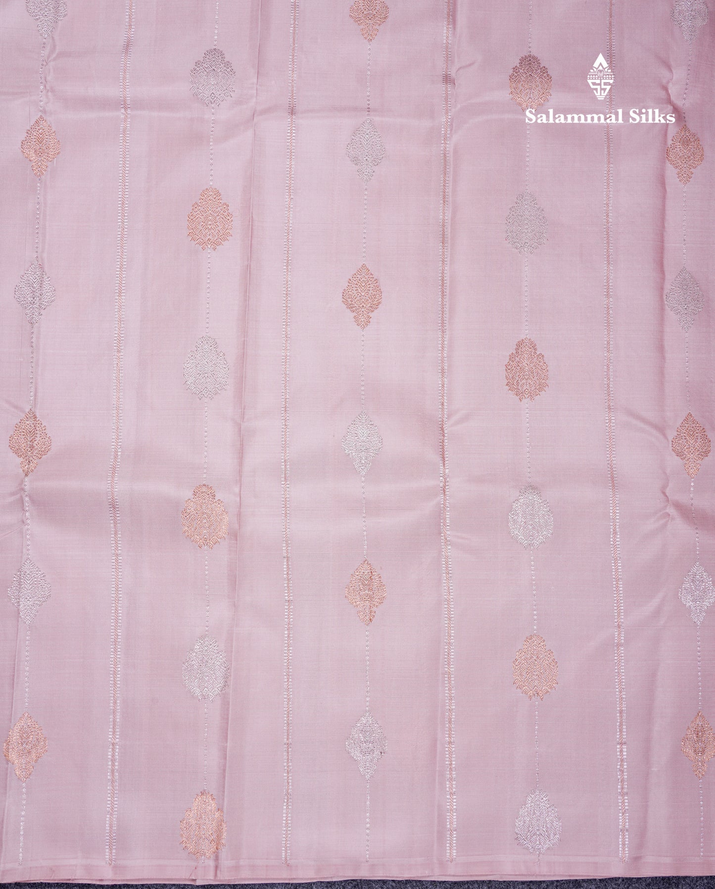 Beautiful Light Peach Fancy Pure Kanjivaram Silk Saree With Contrast Dark Maroon Blouse