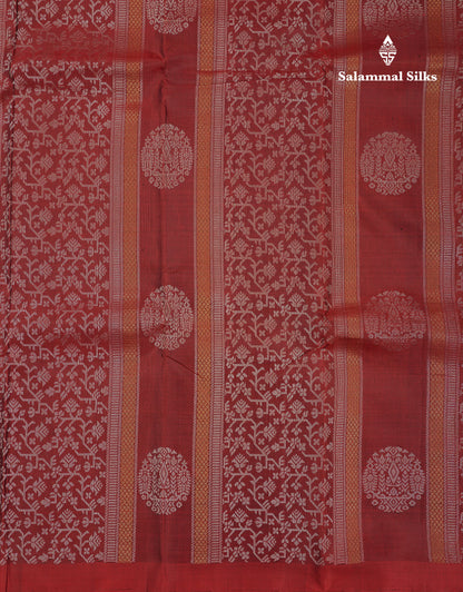 Beautiful Dark Maroon Fancy Pure Kanjivaram Silk Saree With Contrast Rexona Green Blouse
