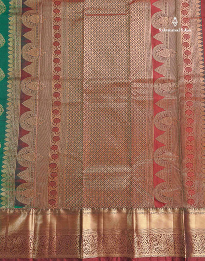 Semi Silk Saree - Beige Colour Body With Contrast Orange Traditional Evening Morning Border