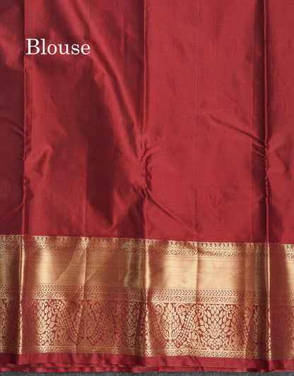 Semi Silk Saree - Beige Colour Body With Contrast Orange Traditional Evening Morning Border