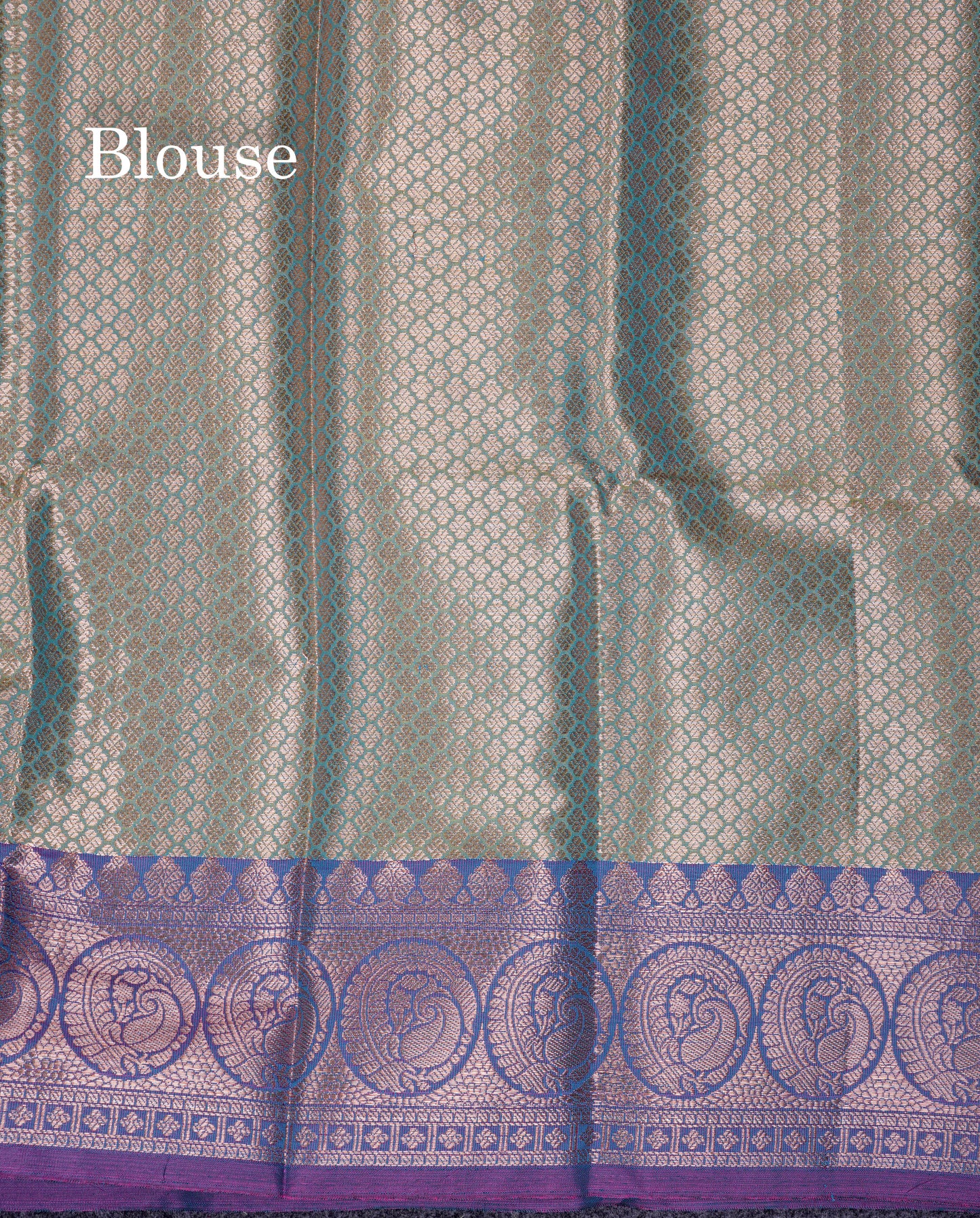 Beautiful Sea Blue Semi Soft Silk Saree With Contrast Light Purple Traditional Border