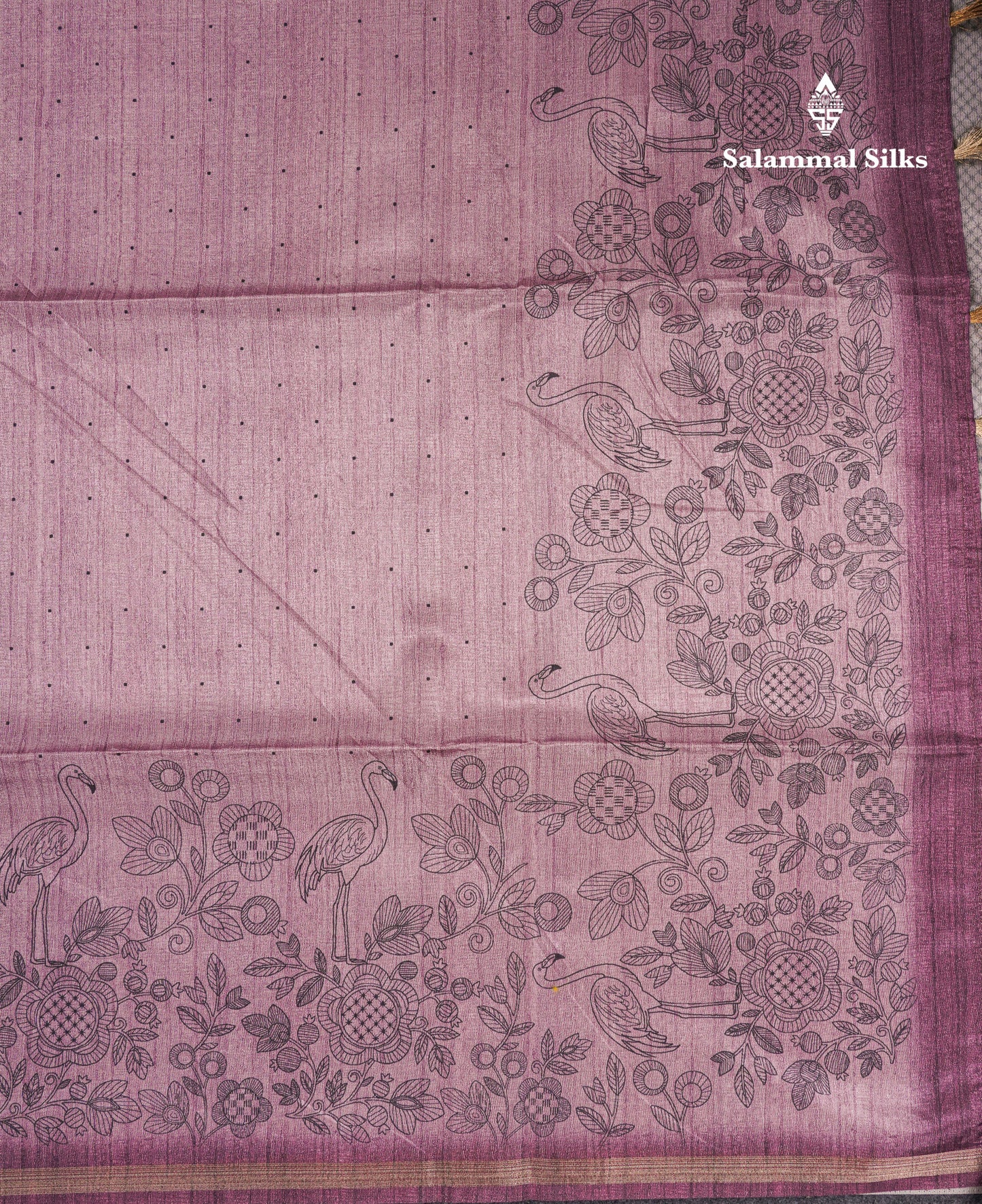Sandal Colour Semi Tussar Fancy Saree With Designer Blouse