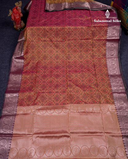 Beautiful Sea Blue Semi Soft Silk Saree With Contrast Light Purple Traditional Border
