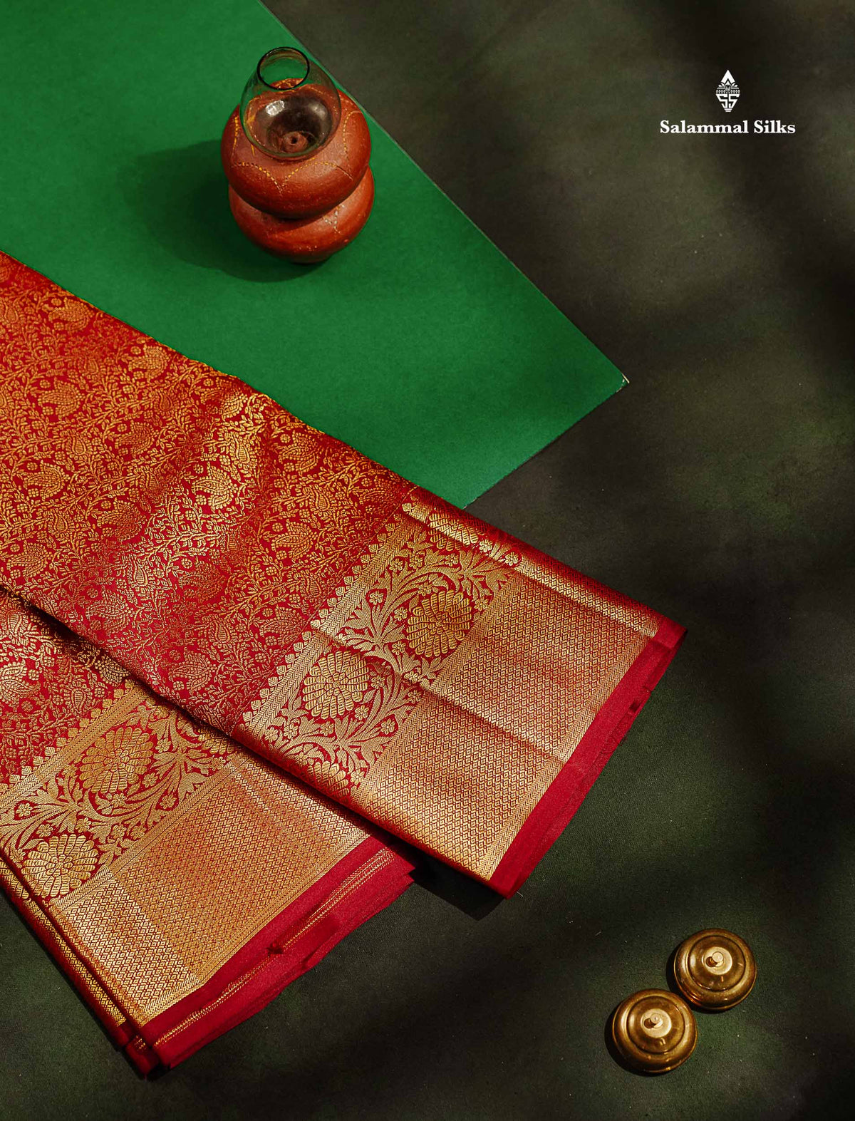 Beautiful Dark Maroon Bridal Pure Kanjivaram Silk Saree With Traditional Border