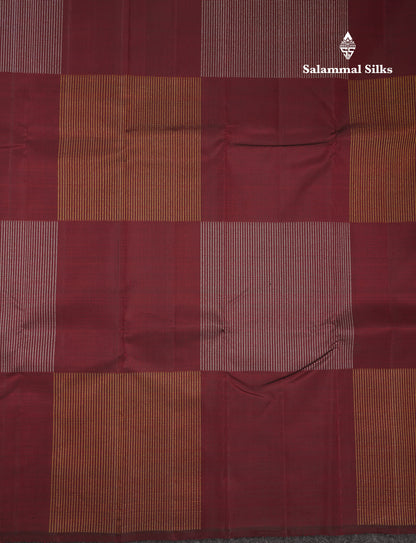Beautiful Dark Maroon Silver & Gold Zari Fancy Pure Kanjivaram Silk Saree With Contrast Pink Blouse