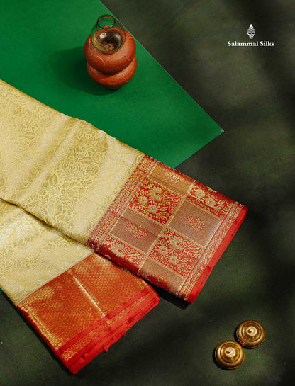 Beautiful Pista Green Bridal Pure Kanjivaram Silk Saree With Contrast Maroon Fancy Border
