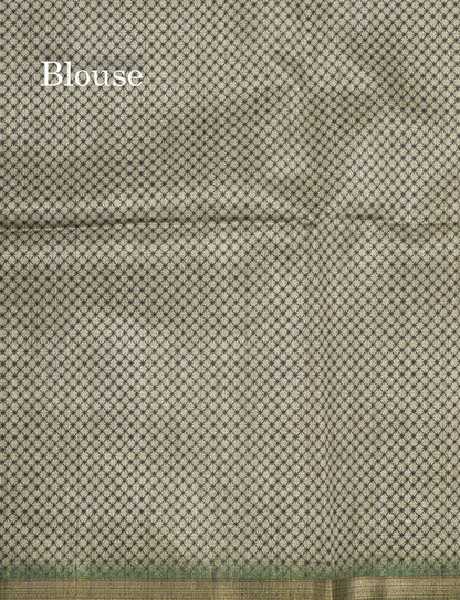 Sandal Colour Semi Tussar Fancy Saree With Designer Blouse