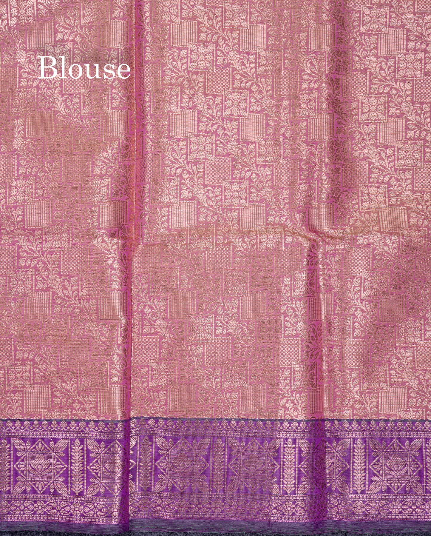 Beautiful Light Pink Semi Soft Silk Saree With Contrast Purple Fancy Border