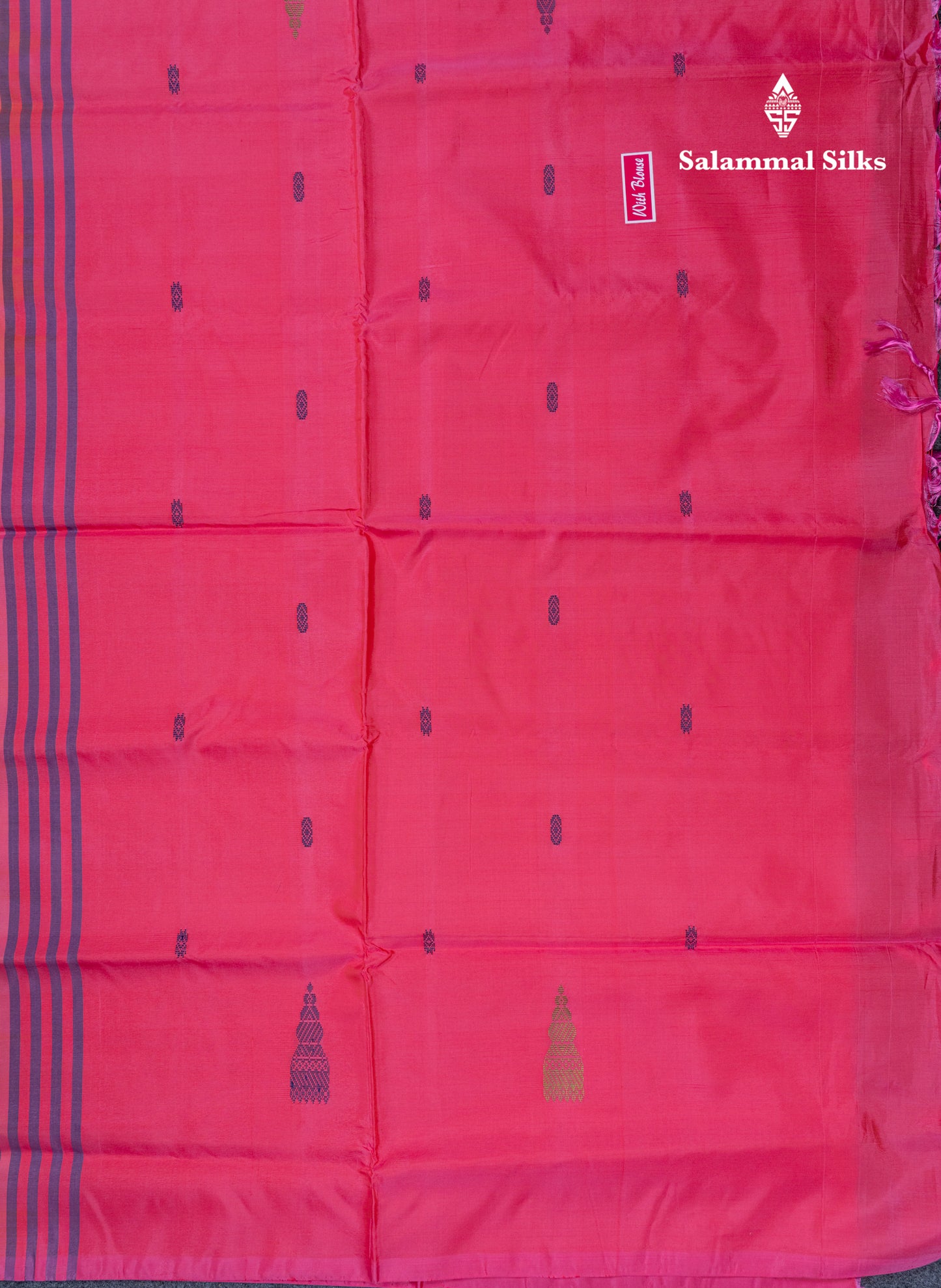 Brown Banana Pinth Saree (Vaazhainaar Pattu) With Contrast Pink Blouse