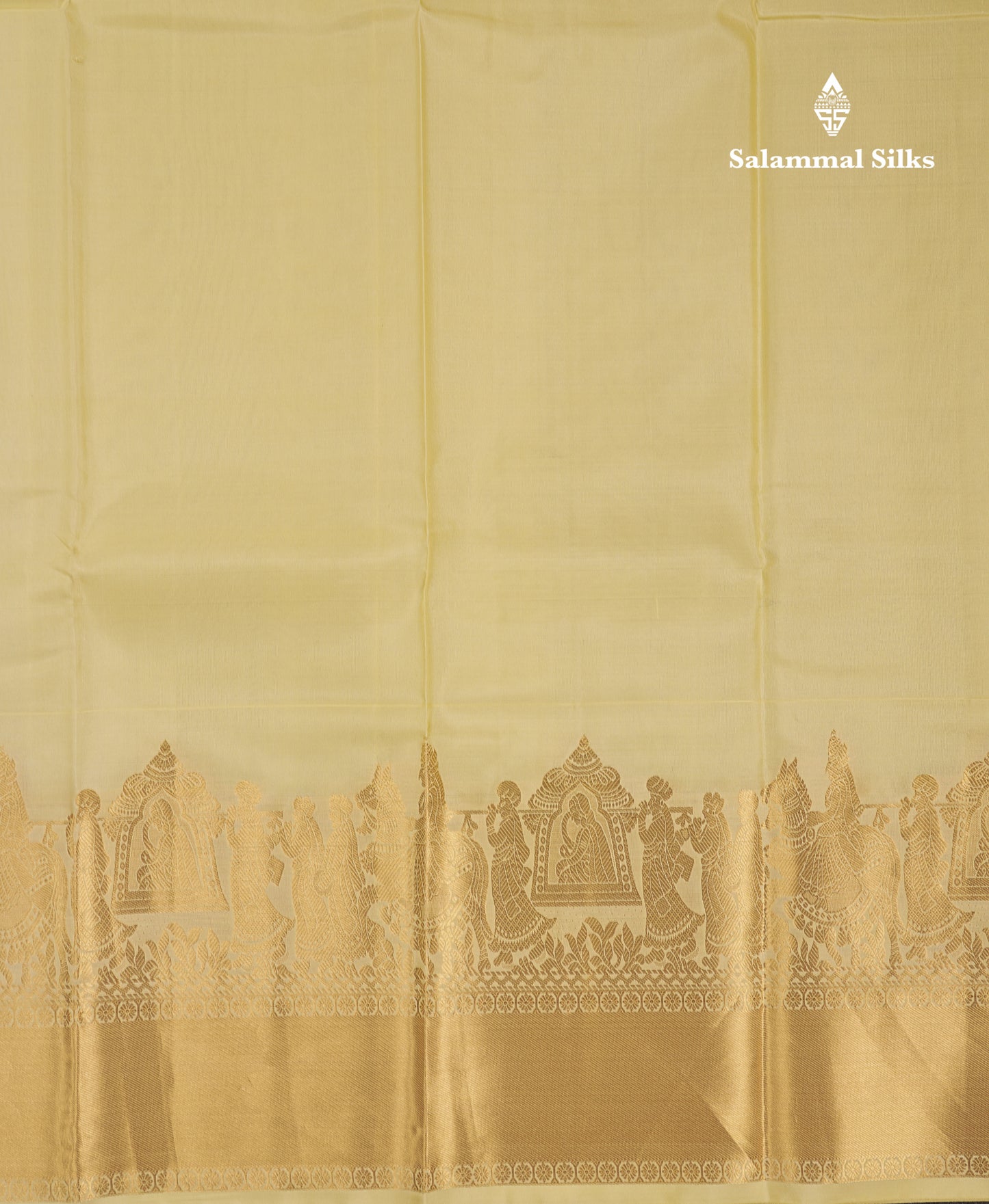 Beautiful Light Yellow Pure Kanjivaram Silk Saree With Traditional Pallaku Border