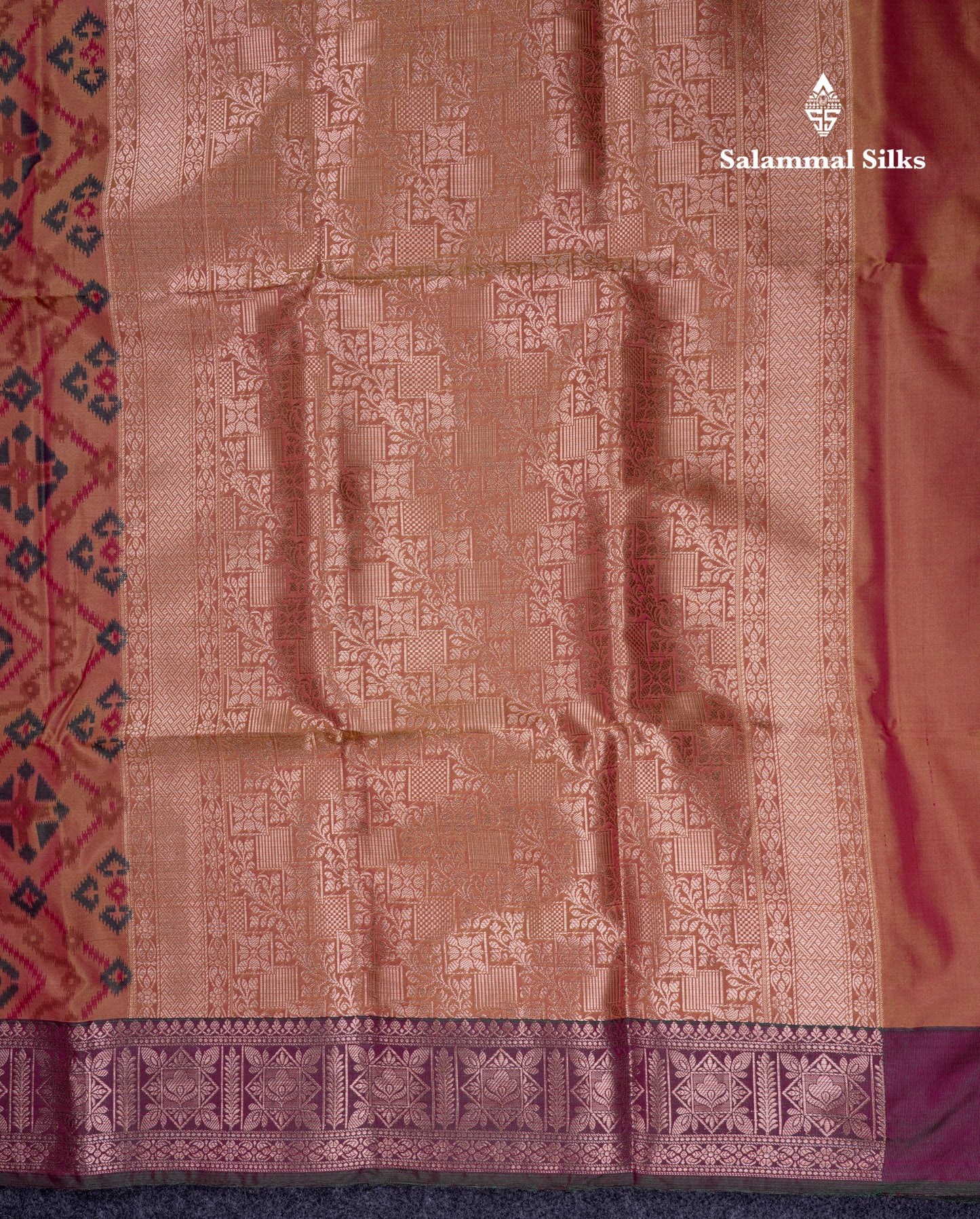 Beautiful Light Pink Semi Soft Silk Saree With Contrast Purple Fancy Border