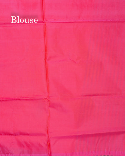 Brown Banana Pinth Saree (Vaazhainaar Pattu) With Contrast Pink Blouse