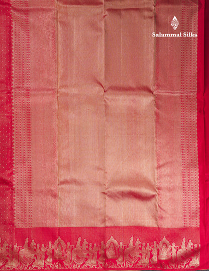 Chilly Red Pure Kanjivaram Silk Saree With Traditional Pallaku Border